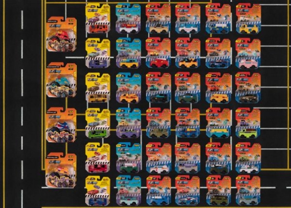 Машинка-трансформер Flip Cars 2 в 1 Спорткари, Вогняний спорткар і Потужний спорткар EU463875B-01