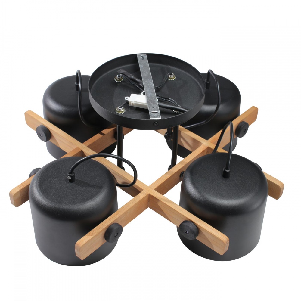 Люстра потолочная LIGHT SET KONVALIA CRL 160 4xE27 черный