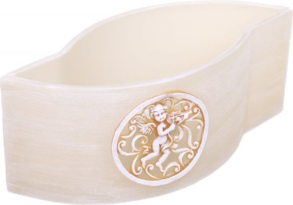 Подсвечник фонарик-лодочка Амур, 28 см, бежевый Pako-If