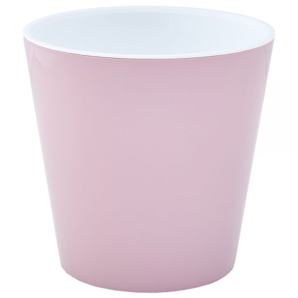 Горшок пластиковый Алеана Деко со вставкой 16х15,5 круглый 1,8 л фрезия/белый (114039) 