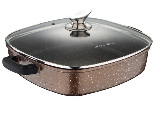 Сотейник із кришкою 28x28x7 см WB-3331 Wellberg