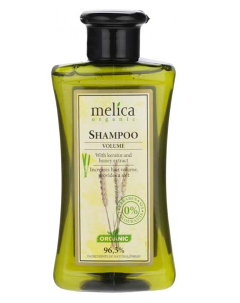 Шампунь Melica Organic з кератином і екстрактом меду для обсягу волосся 300 мл