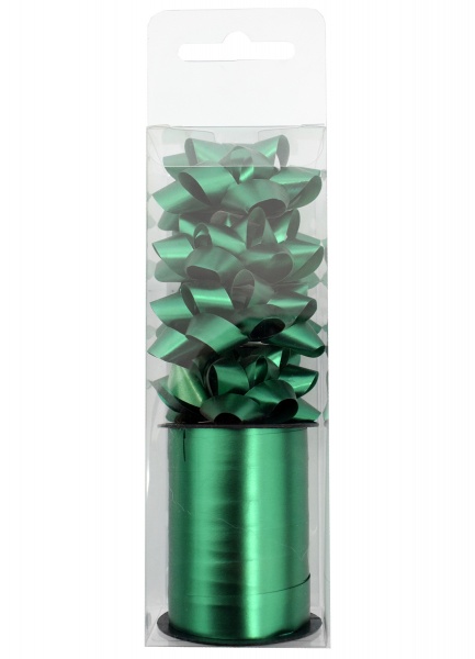 Стрічка для пакування подарункiв зелений 18565 1 см 10 м зелений 