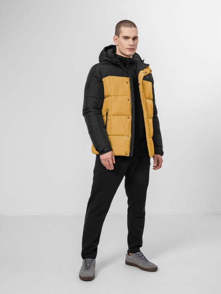Пуховик 4F JACKET KUMP009 H4Z22-KUMP009-71S р.XXL жовто-чорний