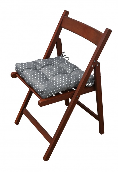 Подушка на стул Macao Горох серый Прованс