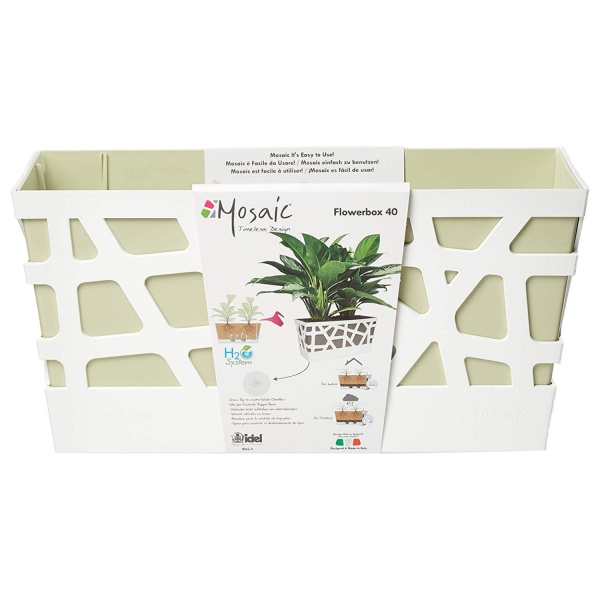 Вазон пластиковый Idel Flowerbox 40 см прямоугольный 9,4 л фисташковый (730041) 