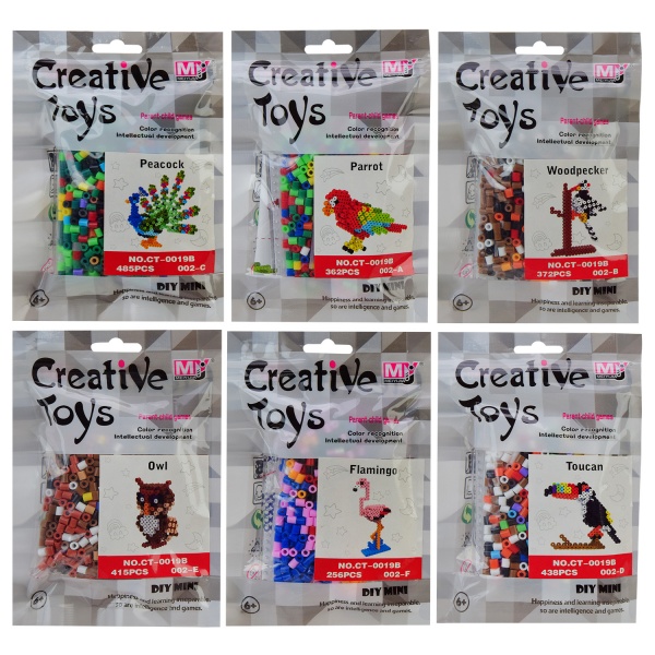 Набор для творчества Shantou термомозаика птицы 6 видов микс CT-0019B