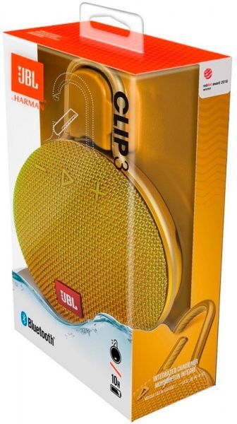 Акустична система JBL® Clip 3 1.0 yellow JBLCLIP3YEL