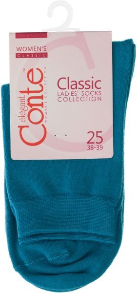Шкарпетки жіночі Conte Classic р. 25 темно-бірюзовий 13С-64СП 