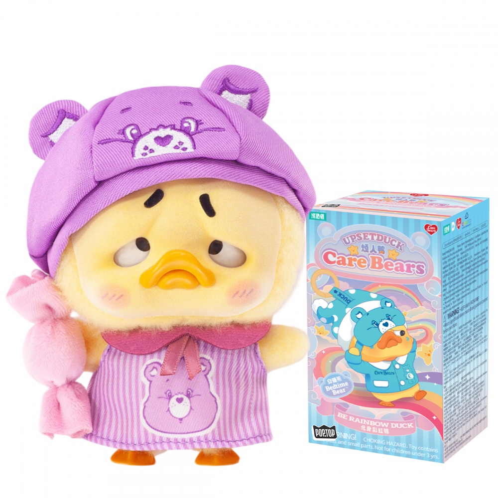 Колекційна м'яка іграшка Pop Top з кільцем Upset Duck x Care Bears Будь веселкою різнокольоровий AP17183806800C