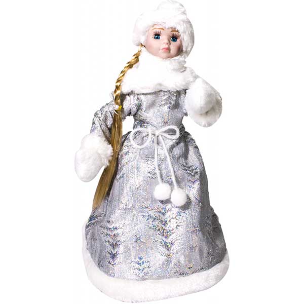 Фигура Снегурочка в серебристом 33 см