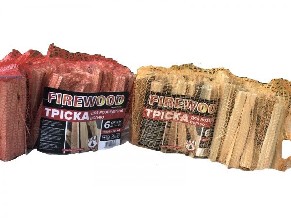 Щепа для разведения огня (сосна) 6 дм3