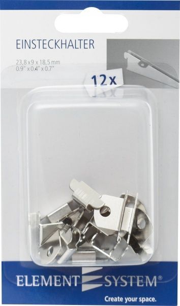 Клипса-держатель Element System для U-кронштейна односторонняя серый металлик