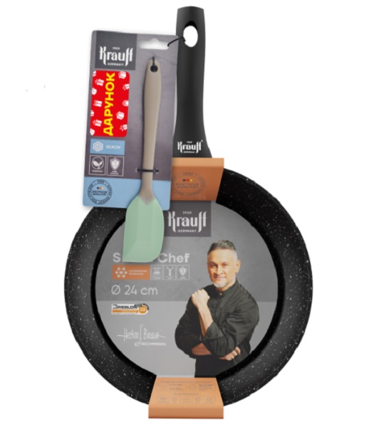 Сковорода Krauff 24 см + лопатка кулинарная 25-45-188