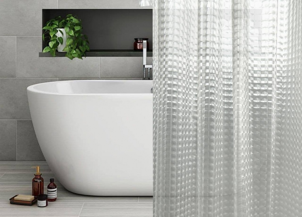 Шторка для ванны TIANA KRAINE CHRYSTAL 3D 180x180 см