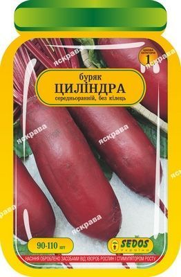 Насіння Яскрава буряк Циліндра 90-110 шт.