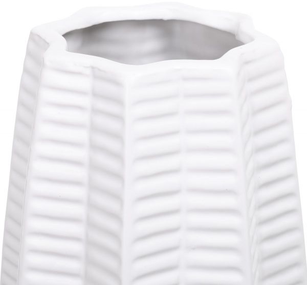 Ваза керамическая белая Carambola белая 15х15х35,5 см