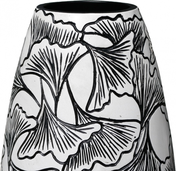 Ваза черно-белая Forest 41 см