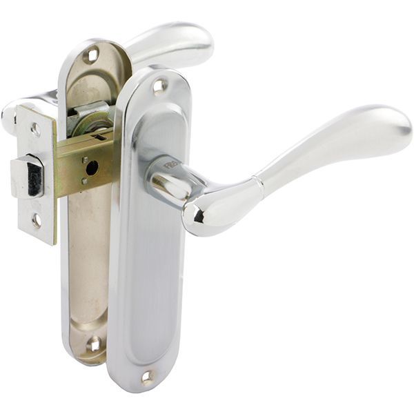 Защелка врезная с ручками RDA ImolaW матовый хром/хром