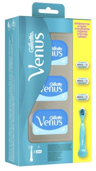 Набір для жінок Gillette Venus Smooth станок + змінні картриджі 3 шт.
