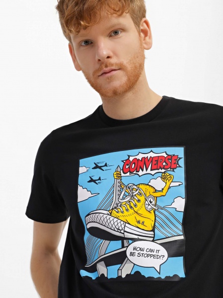 Футболка Converse SHOE HERO TEE 10025060-001 р.S чорний