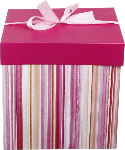 Коробка складная Полосы/горох 20x20x20 см (EBXM9801)