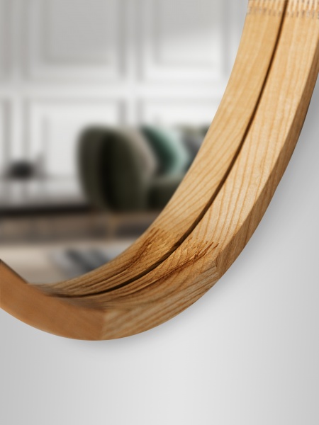 Зеркало настенное Luxury Wood Evolution SLIM ясень темный 600x800 мм 