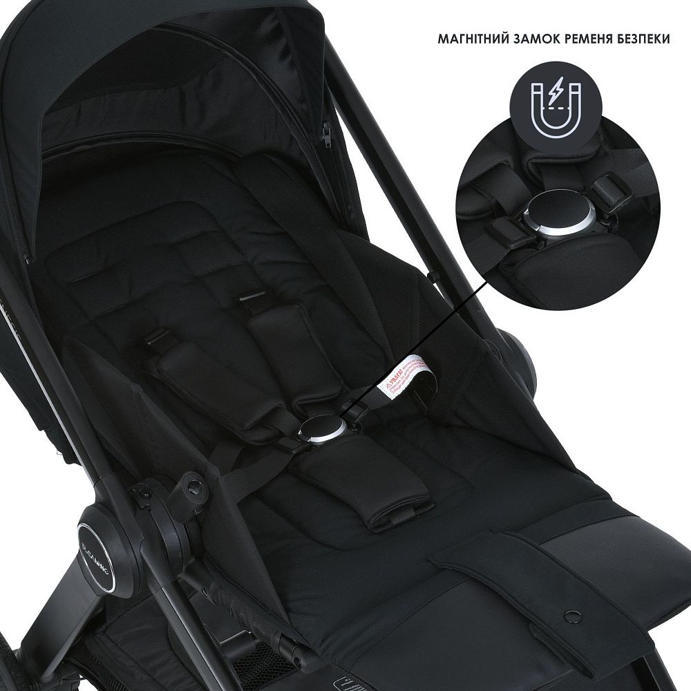 Коляска універсальна 2 в 1 El Camino ME 1126 GENESIS Jet Black