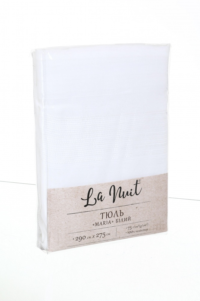 Тюль Maria белый 290х275 см La Nuit