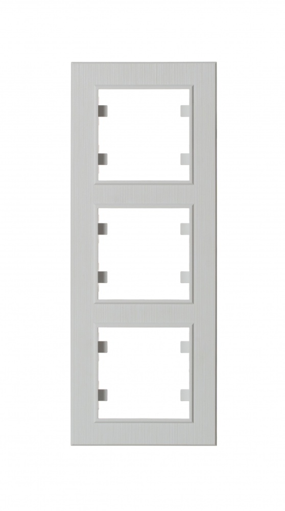 Рамка трехместная Makel Karea Line вертикальная белый 86001708