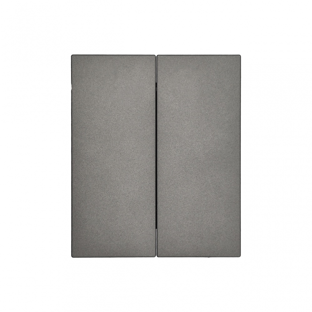 Выключатель двухклавишный HausMark INO без подсветки серый LS-2G-GP-Gray