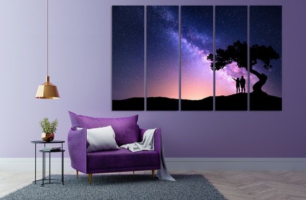 Картина модульная 4 части Млечный путь MK364 100x55 см 