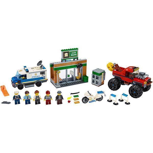 Конструктор LEGO City Ограбление с полицейским грузовиком-монстром 60245