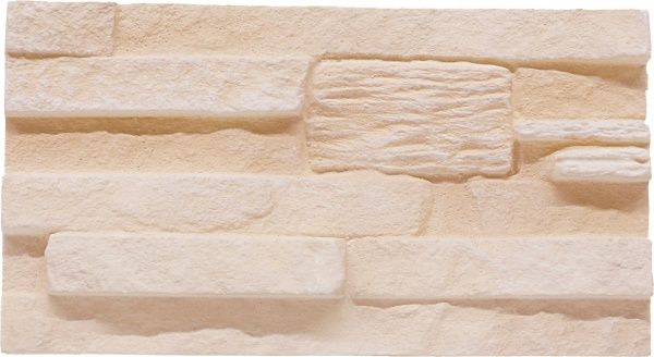 Плитка гіпсова пряма RUSTIKA Верона кремова 0,4 кв.м