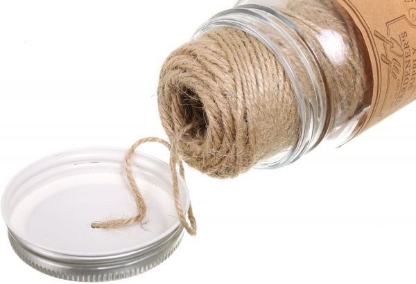 Мотузка для саду в скляній банці 50 м зелений