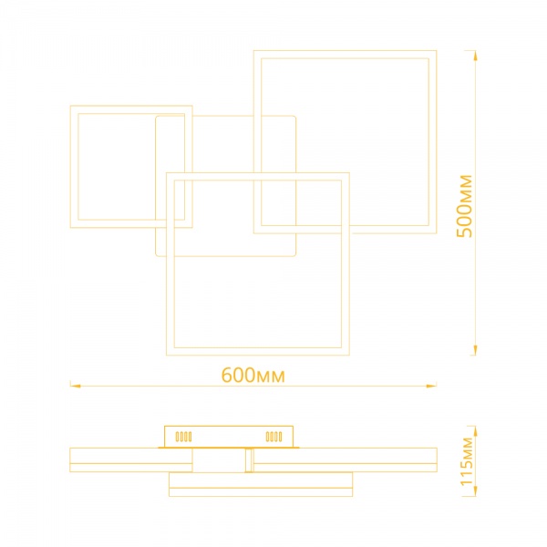 Светильник светодиодный LightMaster CE2120 UNION квадрат с пультом 80 Вт белый 3000-6500 К