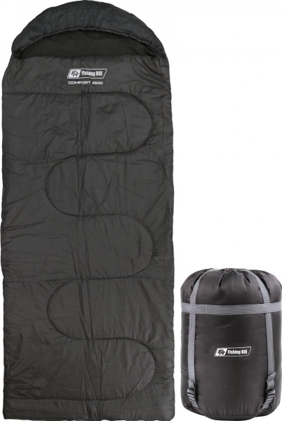 Спальний мішок Fishing ROI туристичний Com-Fort 2500, 220*90см, -5 +5 °С, dark grey