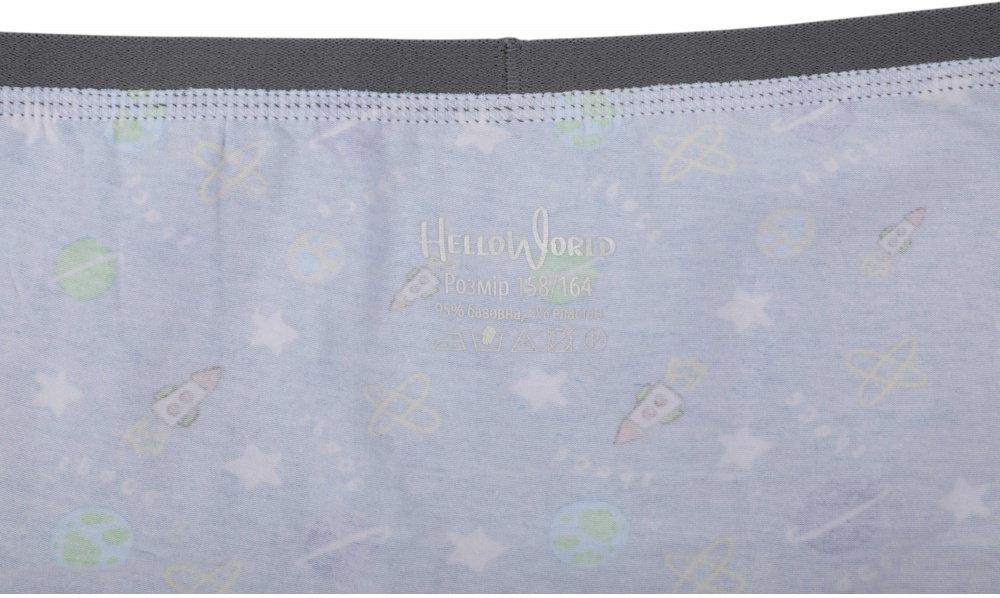 Набор трусов для мальчиков HW 3 пары боксеры р.110-116 голубой с серым J2-K2