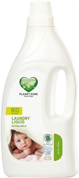 Гель для машинной и ручной стирки PLANET PURE органическое жидкое средство, детский для чувствительной кожи 1,55 л