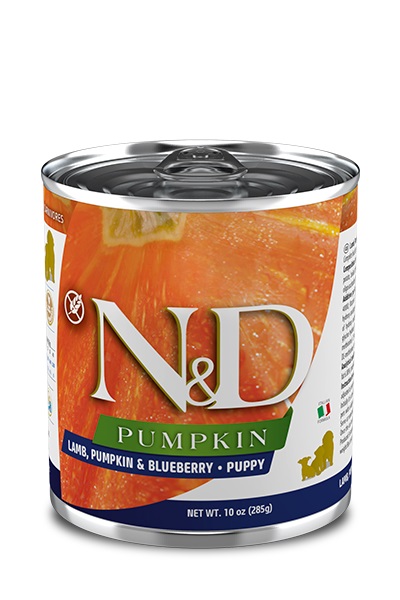 Консерва Farmina N&D Grain Free PUMPKIN LAMB PUPPY ALL BREEDS беззерновий з гарбузом, ягням і чорницею 285 г — фото 1