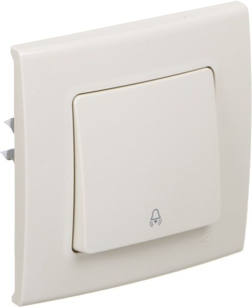 Кнопка автоматического дверного замка кнопочный одноклавишный Viko Linnera без подсветки 10 А 250В кремовый 90401006