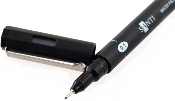 Линер Santi Fine Line черный, 0,1 мм 
