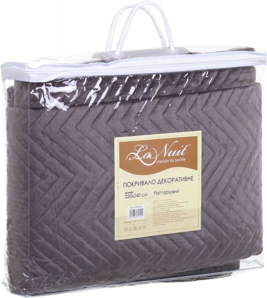 Покрывало Plait 220x240 см La Nuit ореховый 