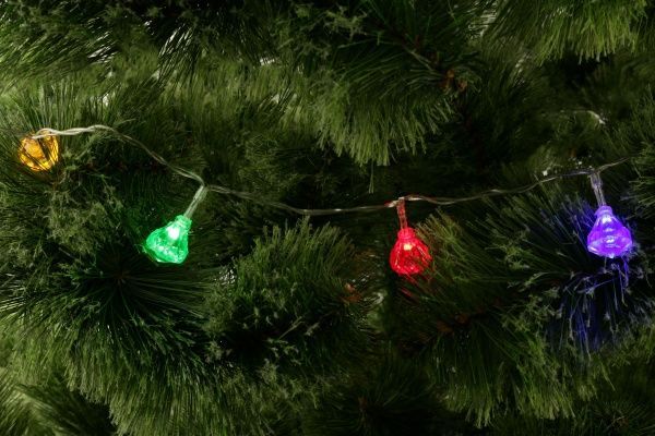 Электрогирлянда линейная внутренняя 10 ламп 1,3м Разноцветные кристаллы BLD010-AY-CR 