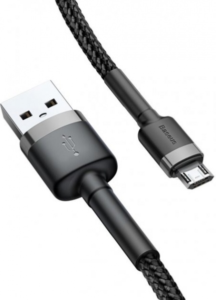 Кабель BASEUS Cafule Cable USB for Micro 2.4A 1 м black (CAMKLF-BG1) 