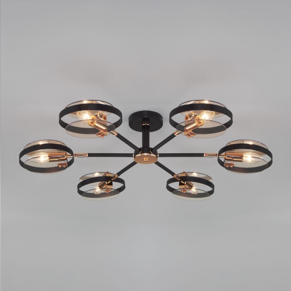 Люстра стельова Strotskis Gallo 6xE14 чорний 70121/6 