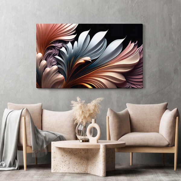 Картина на холсте Объемные листья 80x110 см WS Holst 1140420235 