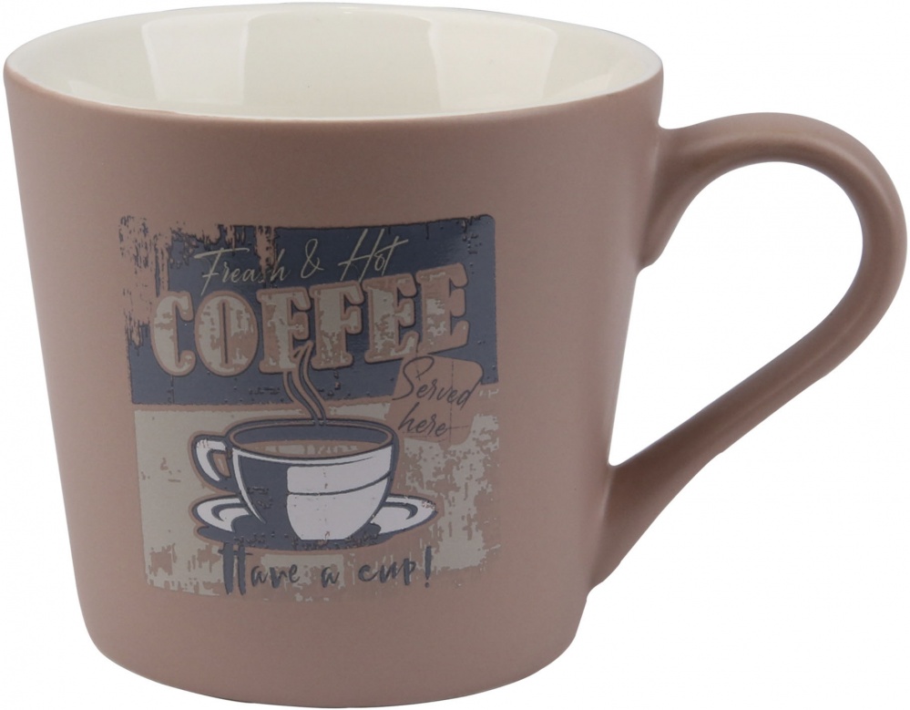 Чашка Fiora OldSchool коричнева 410 мл