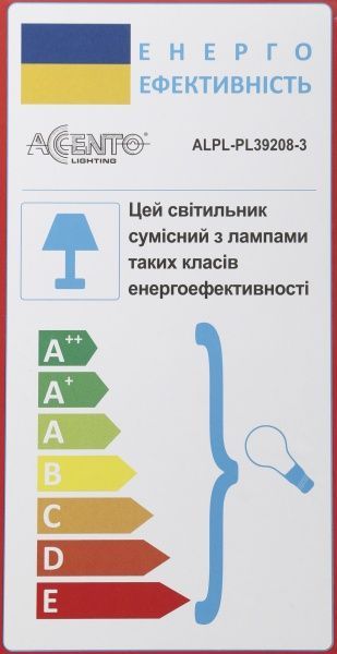 Підвіс Accento lighting Monaco ALPL-PL39208-3 3x40 Вт E14 хром 