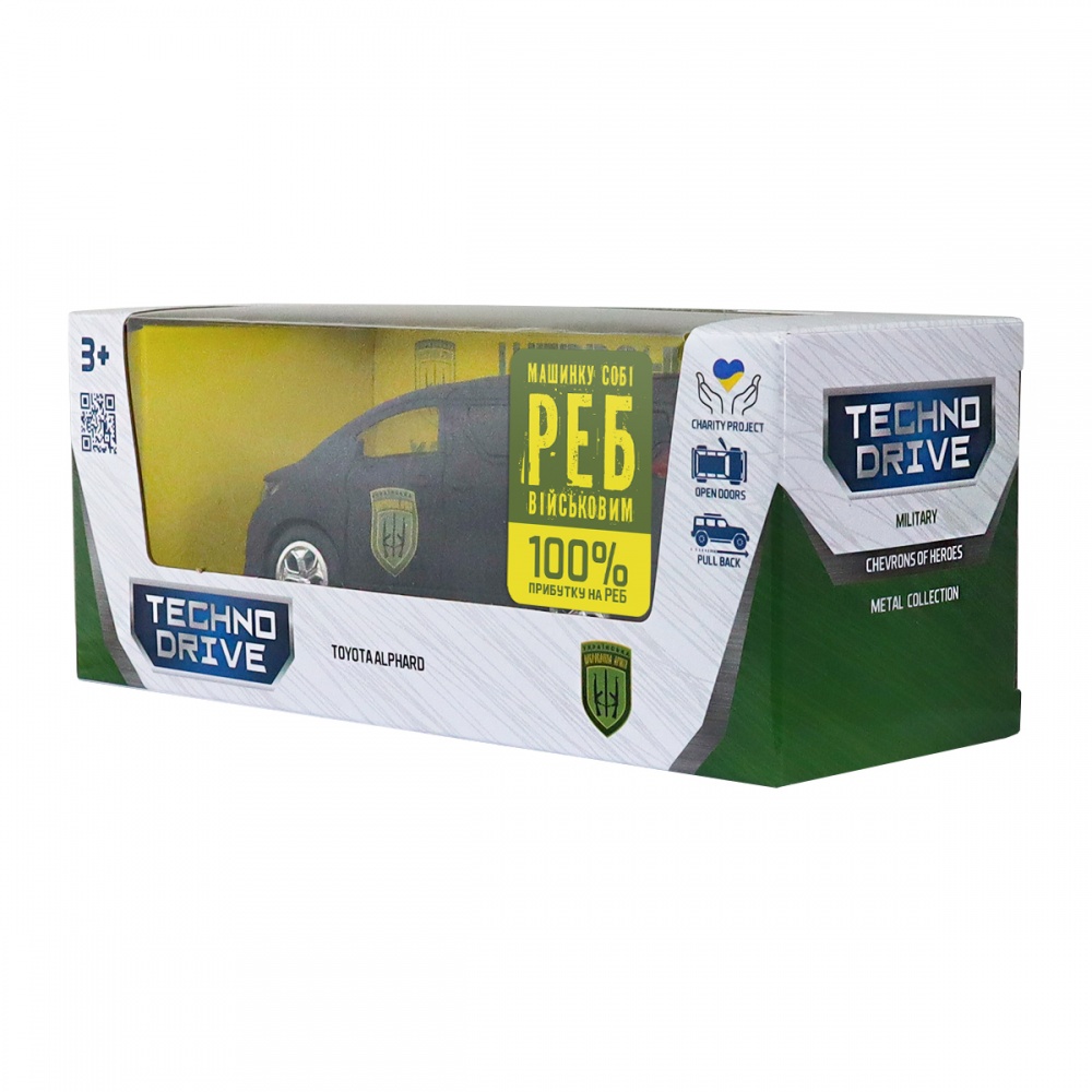 Автомодель TechnoDrive 1:32 серии Шевроны Героев Toyota Alphard УДА KM6011UD